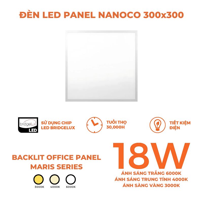 Đèn LED Panel Nanoco 300x300 - 18W